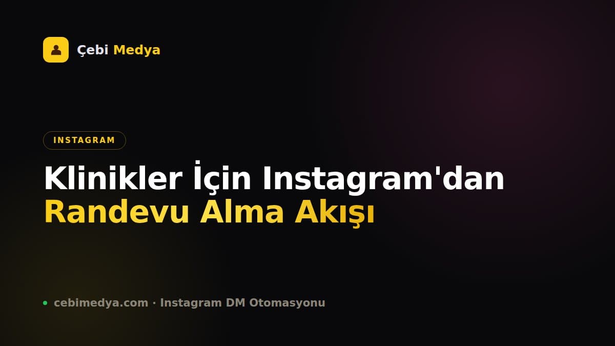 Klinikler İçin Instagram'dan Randevu Alma Akışı