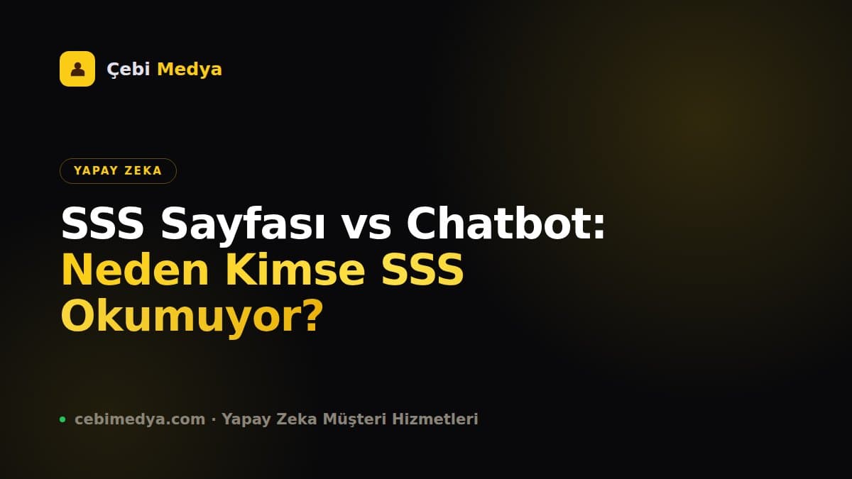 SSS Sayfası vs Chatbot: Neden Kimse SSS Okumuyor?