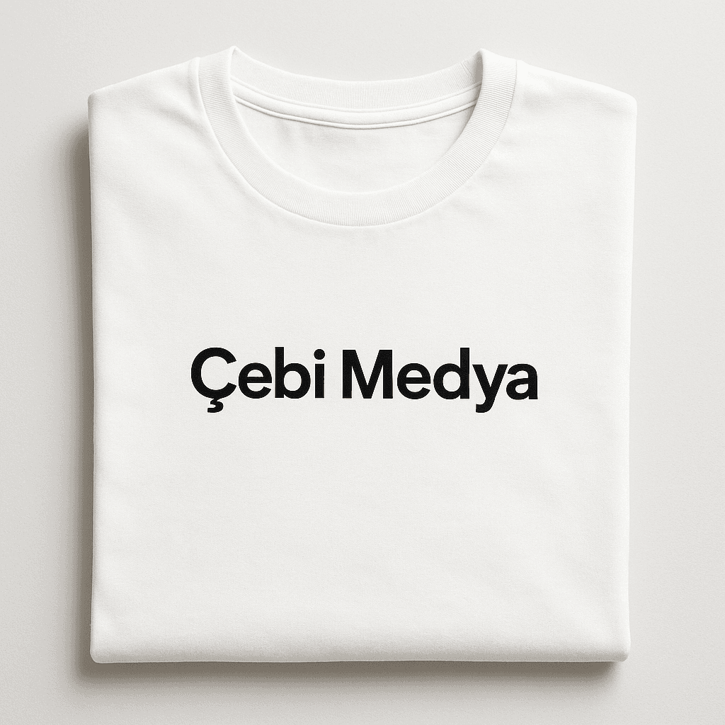Çebi Medya T-shirt Beyaz — Premium cotton limited edition