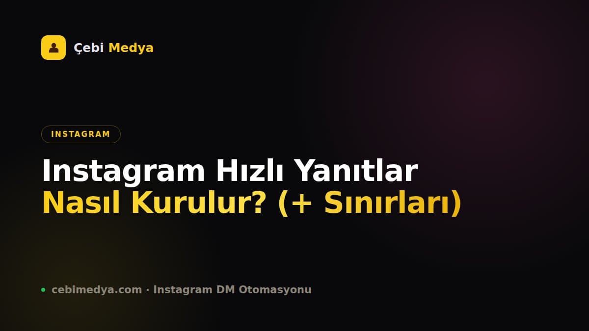 Instagram Hızlı Yanıtlar Nasıl Kurulur? (+ Sınırları)