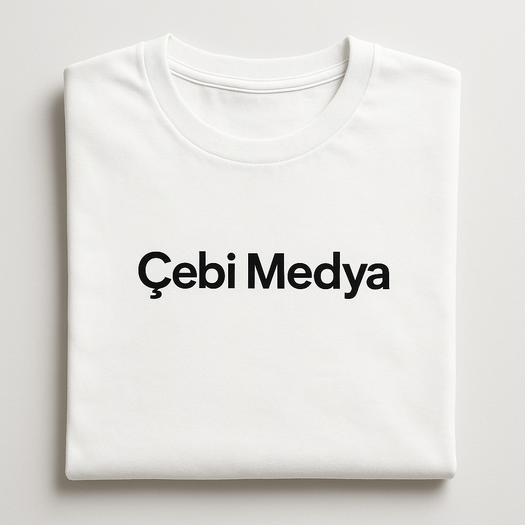 Çebi Medya T-shirt Beyaz — Premium cotton limited edition
